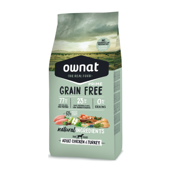 OWNAT GF PRIME ADULT CHICKEN&TURKEY (DOG)